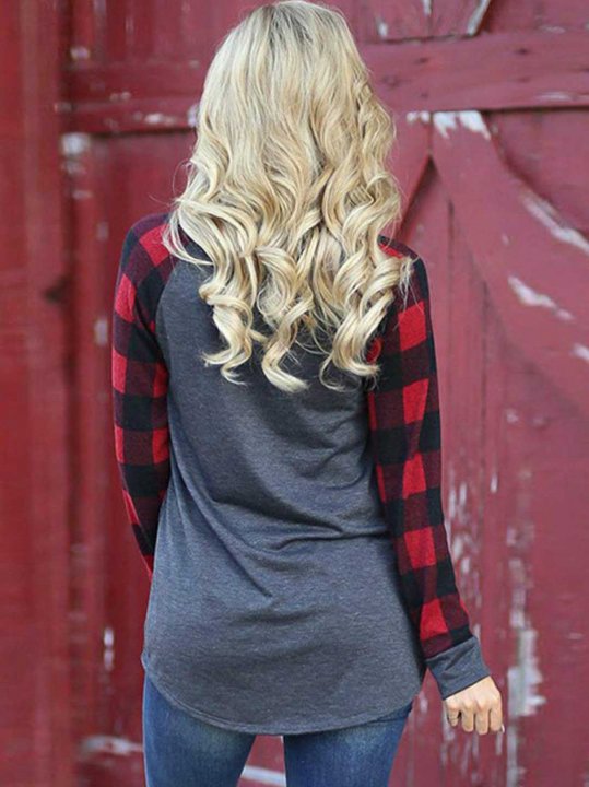 Women's It Is Well With My Soul Plaid Sleeve Shirt