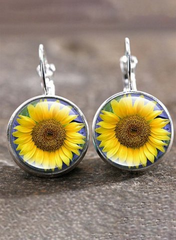 Women's Earrings Sun Flower Alloy Earrings