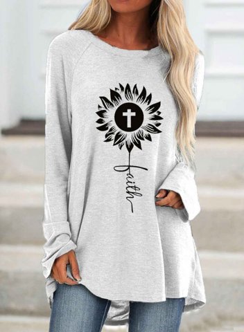 Floral Sunflower Graphic Sweatshirt