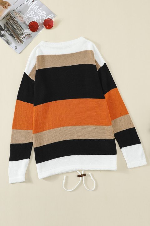 Women's Sweaters Colorblock Knit Pullover Sweaters