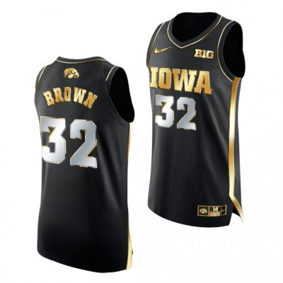 Iowa Hawkeyes Fred Brown Brown Golden Edition Authentic Limited Jersey