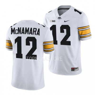 Iowa Hawkeyes Cade McNamara Jersey 2022 College Football White #12 Men's Shirt