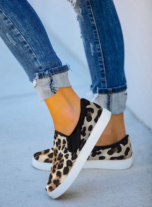 Leopard Print Casual Canvas Shoes