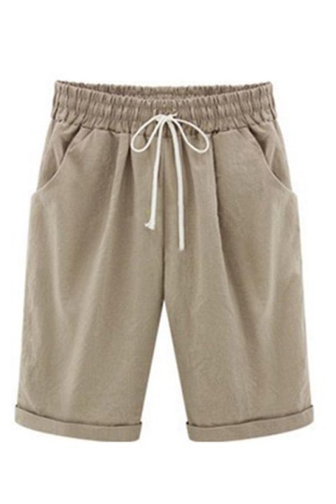 Gathered Self-tie Casual Shorts Pants