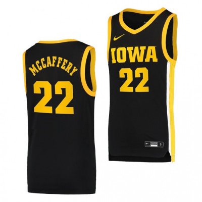 Iowa Hawkeyes Patrick McCaffery #22 Black Basketball Jersey Dri-FIT Swingman