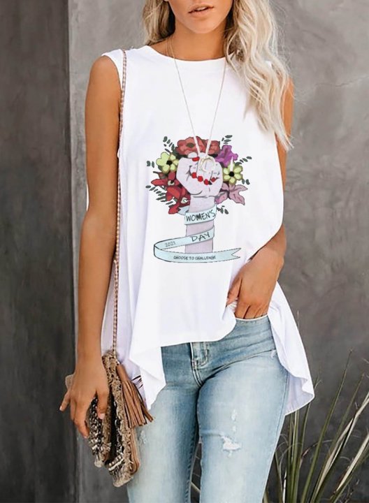 Women's T-shirts Color Block 8th March Women's Day Print Festival Short Sleeve Round Neck Daily T-shirt