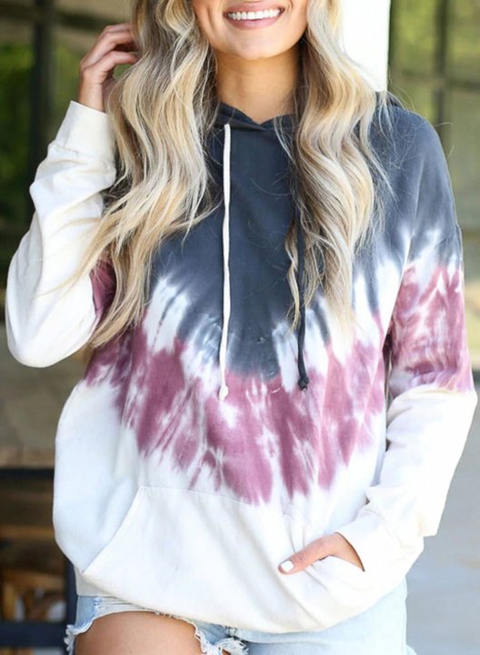 Color Block Long Sleeve Hoodie