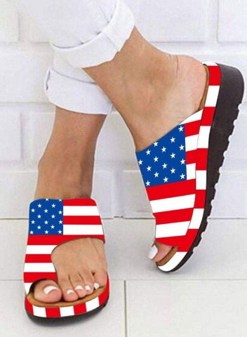 Women's Striped Slippers PU Leather Casual Daily Summer Slippers