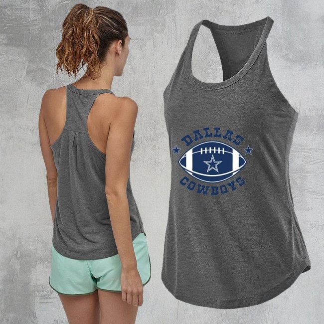 DALLAS COWBOYS Sports Vest Women's Beauty Back Yoga Top Sleeveless Running Yoga Clothes Fitness Clothes