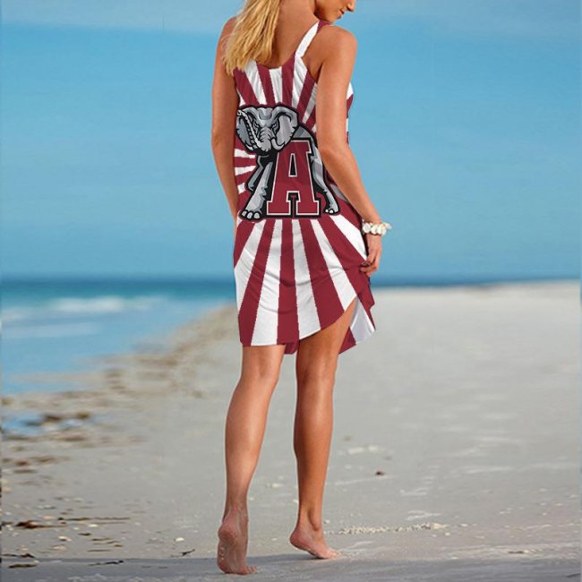 NCAAF Alabama Crimson Tide Loose Holiday Beach Dress