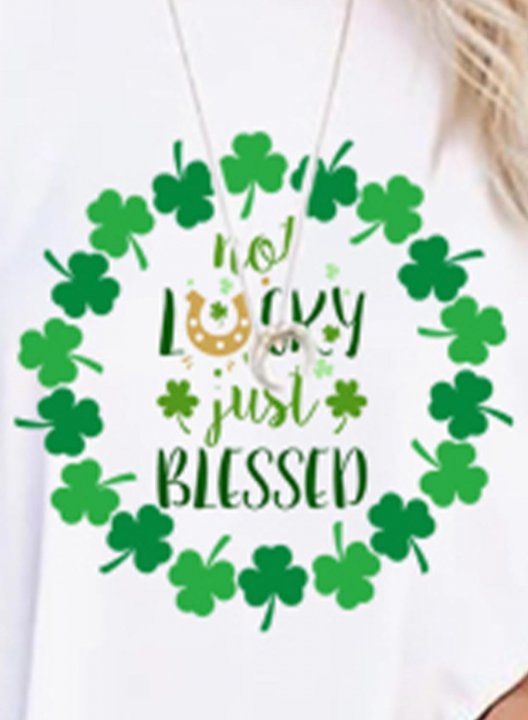 Women's Tank Tops Not Lucky Just Belssed Letter St Patrick's Day Design Festival Daily Tank Top