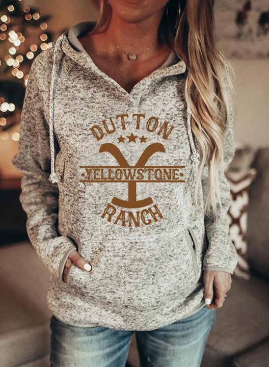 Ladies Yellowstone Film and Television Print Hoodie