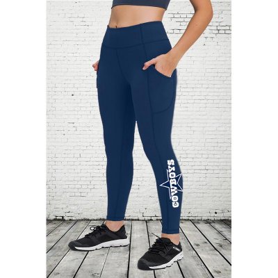 DALLAS COWBOYS Women's High Pocket Waist Yoga Pants Slimming Booty Leggings Workout Running Butt Lift Tights