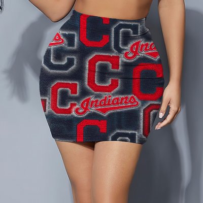 Cleveland Indians Women's Elastic Waist Hip Skirt