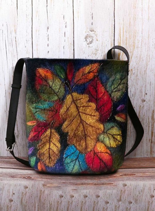 Women's Messenger Bags Floral Leaves Casual Stylish Shoulder Messenger Bag