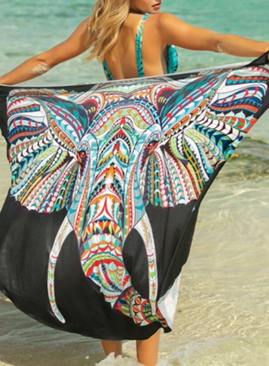 Women's Skirts High Waist Tribal A-line Boho Vacation Beach Maxi Skirts