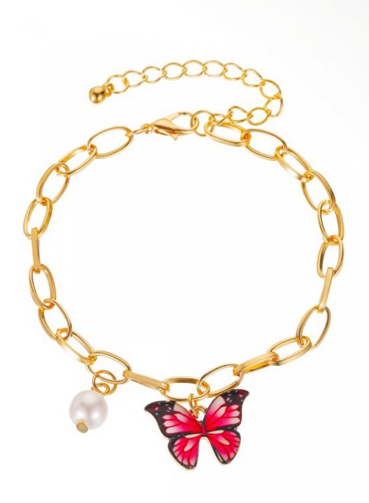 Women's Bracelets Pearl&Butterfly Alloy Bracelets