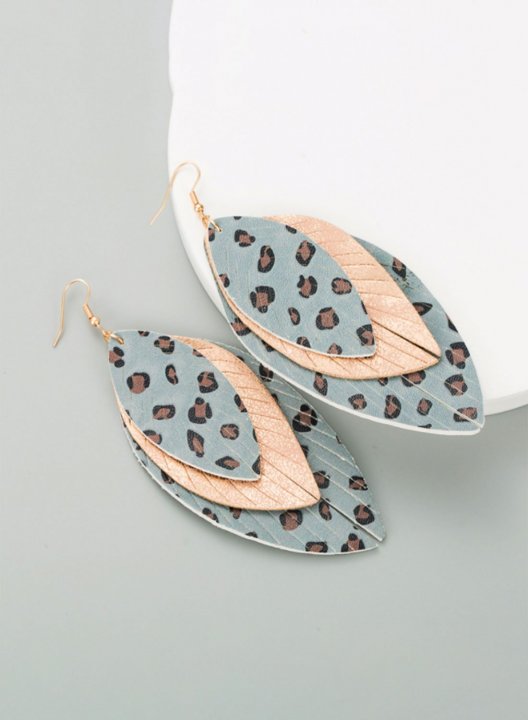 Women's Earrings Leopard Fruits & Plants Leather Earrings