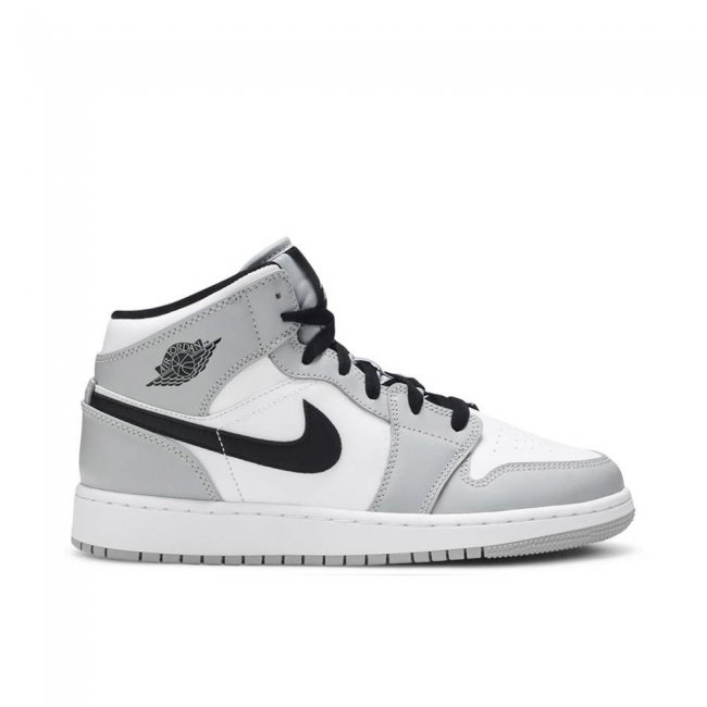 Air Jordan 1 Mid GS Light Smoke Grey 554725-092