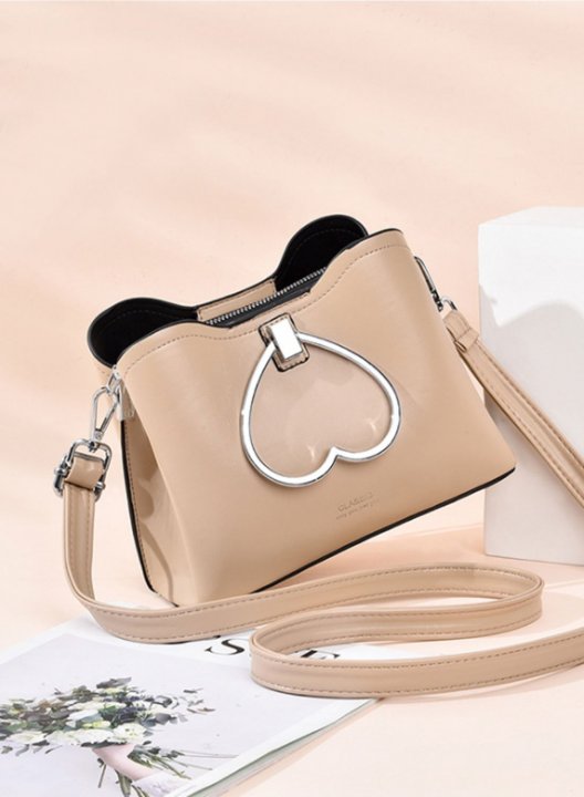 Women's Messenger Bags Solid Heart-shaped Simple Messenger Bag