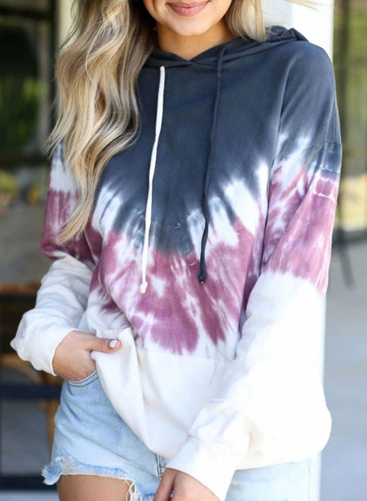 Color Block Long Sleeve Hoodie