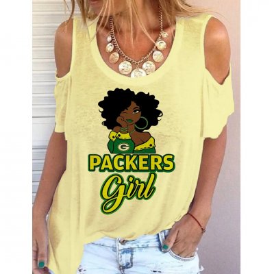 Women's Green Bay Printed Short Sleeve Tops