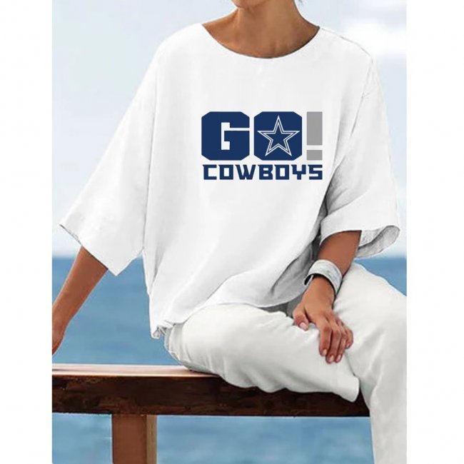 Women's Cowboys Printed Beach Casual Tops