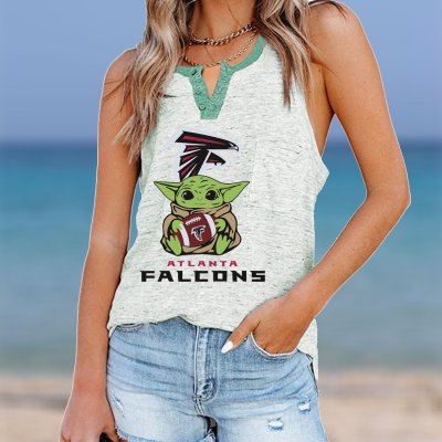 ATLANTA FALCONS Should Support Yoda V- Neck Pocket Button Vests