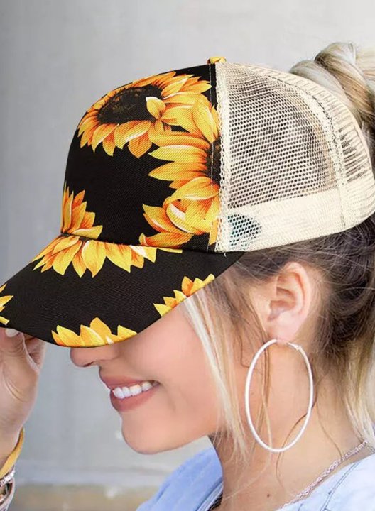 Women's Caps Sunflower Color Block Baseball Cap