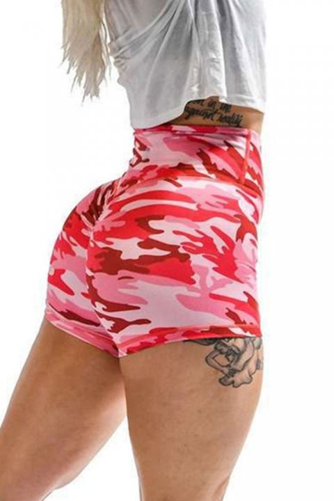 Women's Leggings Slim Color Block Camouflage High Waist Casual Short Track Pants