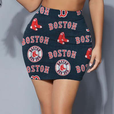 Boston Red Sox Women's Elastic Waist Hip Skirt