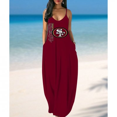 San Francisco 49ers Printed Halter Dress