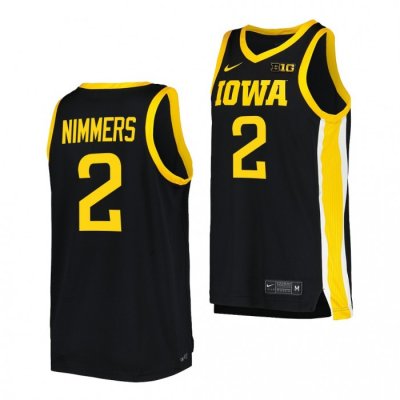 Iowa Hawkeyes Amarion Nimmers Black #2 Replica Jersey 2022-23 College Basketball