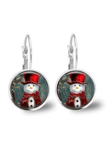 Women's Earrings Christmas Alloy Snowman Earrings