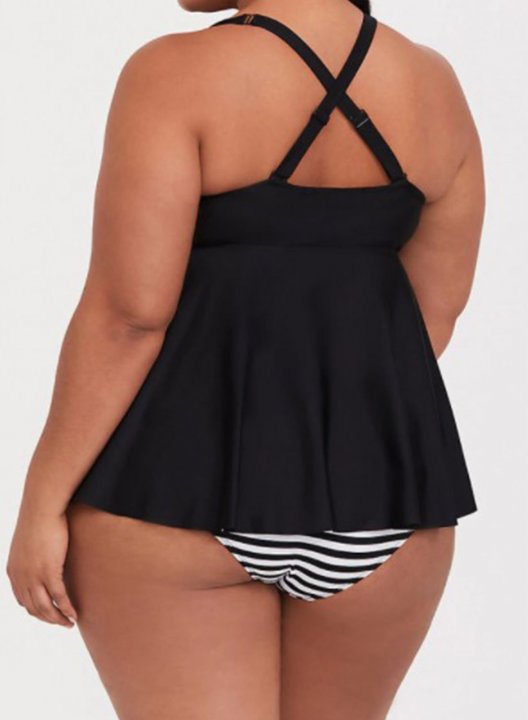 Women's Tankinis Solid Plus Size Tankinis