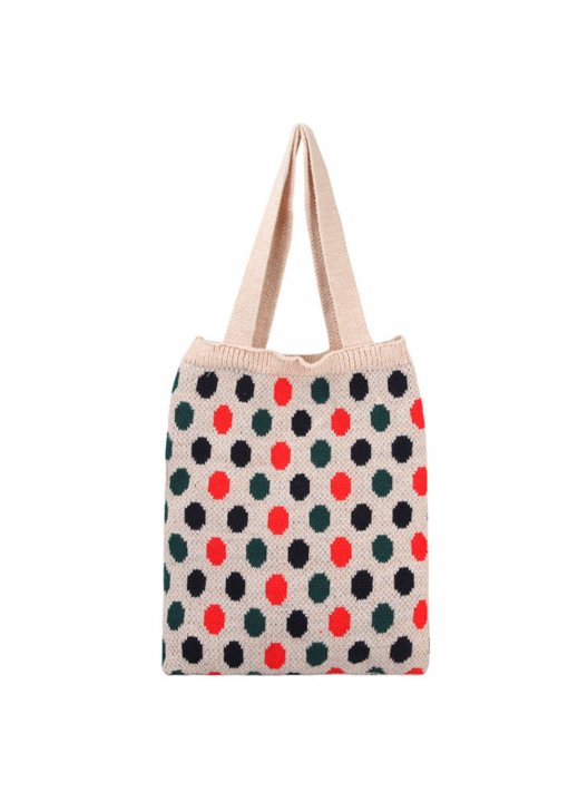 Women's Handbags Canvas Color Block Geometric Heart-shaped Cotton Handbags