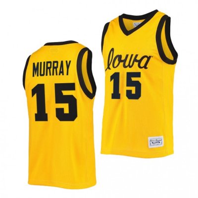 Keegan Murray #15 Iowa Hawkeyes Commemorative Classic Gold Jersey 2022 College Basketball
