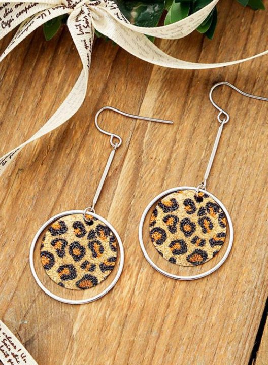 Women's Earrings Leopard PU Earrings