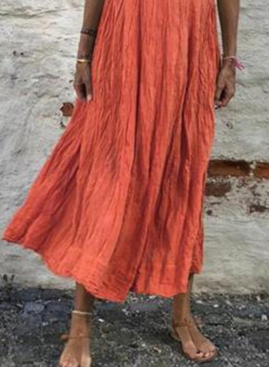 Women's Maxi Dresses Tribal Short Sleeve A-line V Neck Daily Boho Maxi Dress