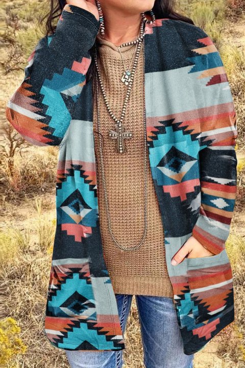 Ethnic Pattern Spring And Autumn Casual Outerwear