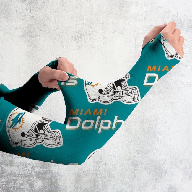 MIAMI DOLPHINS Cooling Arm Sleeves for Men & Women UV Protective Tattoo Cover Up