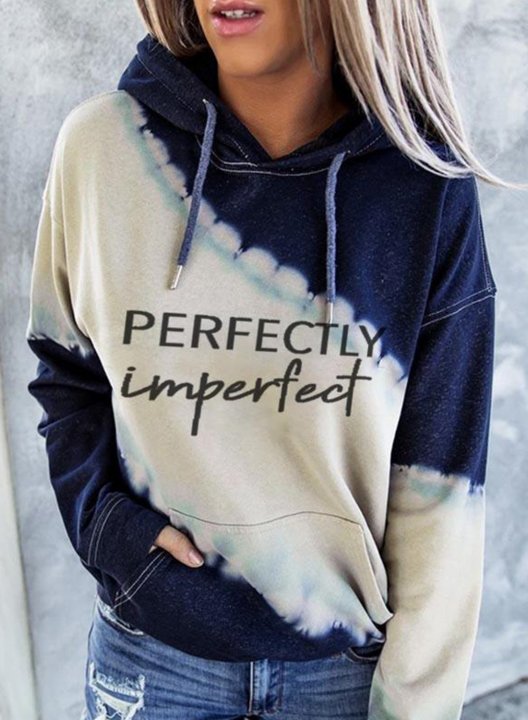 It is Well With My Soul Print Long Sleeve Casual Color Block Letter Hoodie