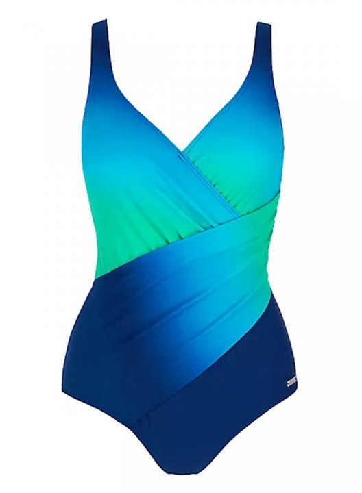 Women's One Piece Swimwear Color Block One-Piece Swimsuit