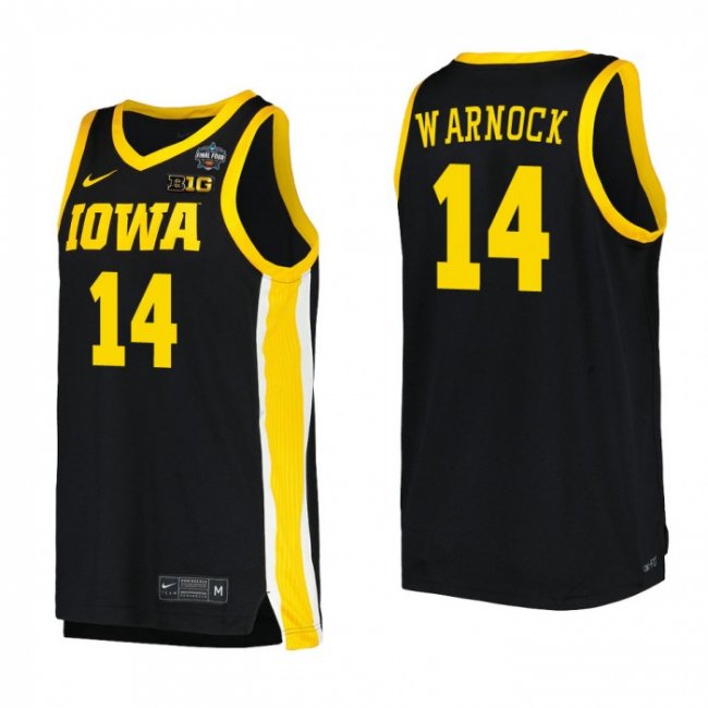 McKenna Warnock Iowa Hawkeyes 2023 National Championship Women's Basketball Black Jersey