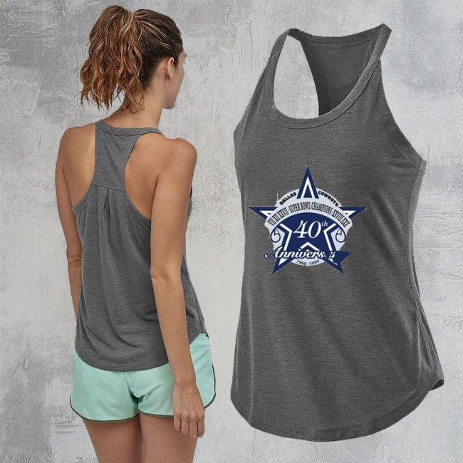 DALLAS COWBOYS Sports Vest Women's Beauty Back Yoga Top Sleeveless Running Yoga Clothes Fitness Clothes