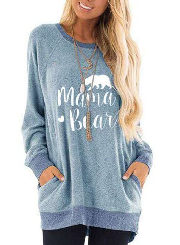 Mama Bear Pocketed Tunic Sweatshirt