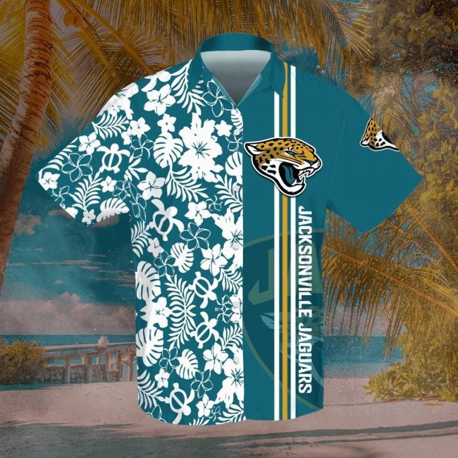 Print Jacksonville Jaguars Hawaiian Shirt Football Team Beach Shirts