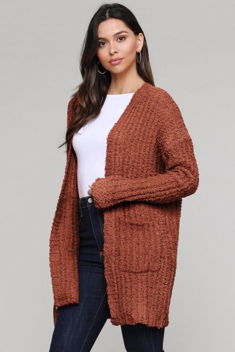 Women's Cardigans Creamy Pebble Beach Textured Cardigan