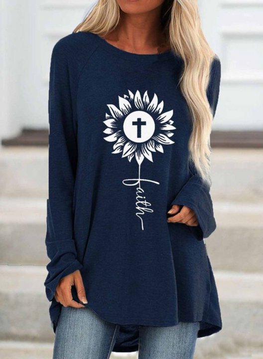 Floral Sunflower Graphic Sweatshirt