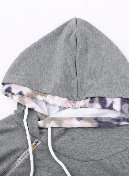 Camouflage Long Sleeve Hooded Sweatshirt